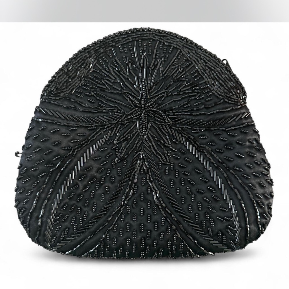 Chic Black Beaded Evening‎ Clutch